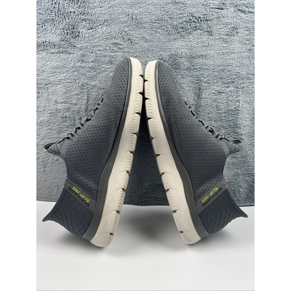 Skechers Slip-ins Shoes Mens Size 8.5 Wide Fit Charcoal Memory Foam 232457W Mesh main image 7
